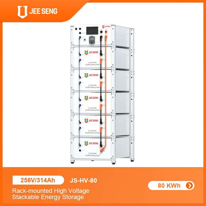 Στοίβα μπαταριών λιθίου υψηλής τάσης για ηλιακή ενέργεια, τοποθετούμενη σε ράφι
